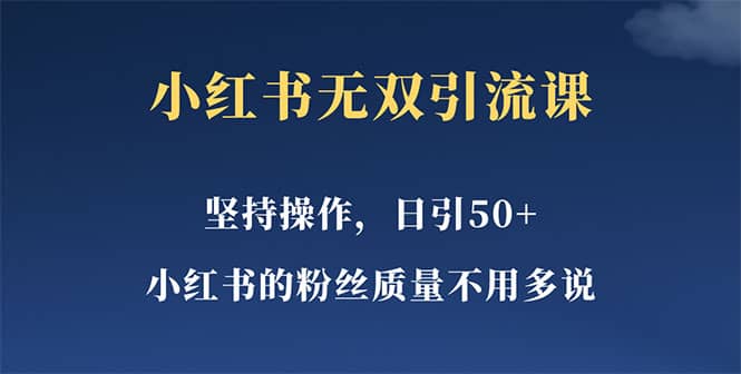 小红书无双课一天引50+女粉，不用做视频发视频，小白也很容易上手拿到结果-启航创业网