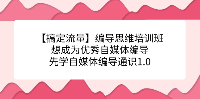 【搞定流量】编导思维培训班，想成为优秀自媒体编导先学自媒体编导通识1.0-启航创业网