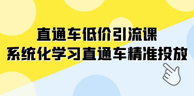 直通车-低价引流课，系统化学习直通车精准投放（14节课）-启航创业网