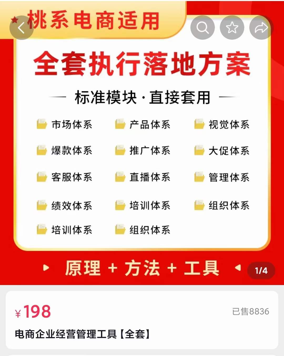 外面卖198·电商企业经营管理工具：全套执行落地方案 标准模块·直接套用-启航创业网