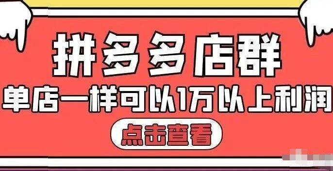 拼多多店群单店一样可以产出1万5以上利润【付费文章】-启航创业网