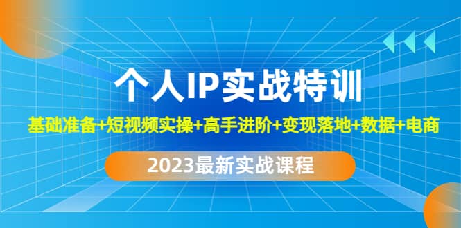 2023个人IP实战特训：基础准备+短视频实操+高手进阶+变现落地+数据+电商-启航创业网