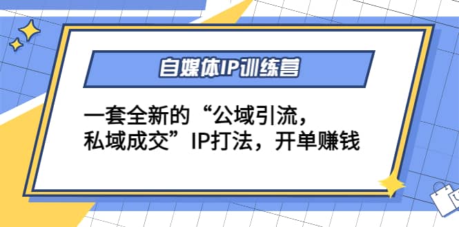 自媒体IP训练营(12+13期)一套全新的“公域引流，私域成交”IP打法-启航创业网