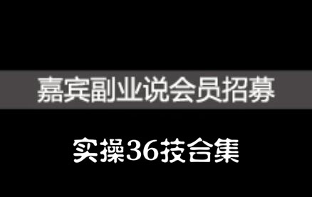 嘉宾副业说实操36技合集，价值1380元-启航创业网