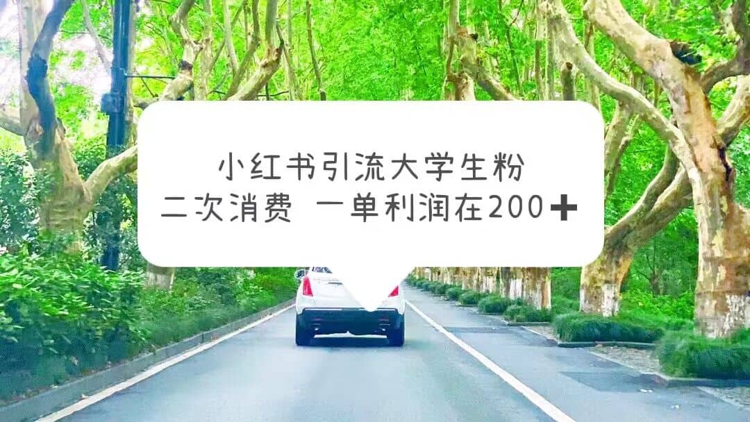 小红书引流大学生粉，变现项目，一单利润在200+（教程+资源）-启航创业网