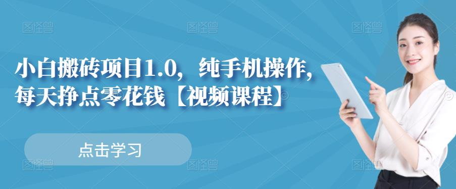 小白搬砖项目1.0，纯手机操作，每天兼职挣点零花钱-启航创业网