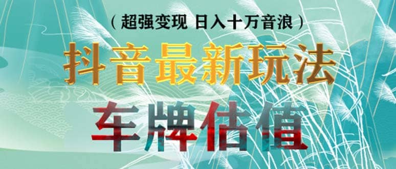 抖音最新无人直播变现直播车牌估值玩法项目 轻松日赚几百+【详细玩法教程】-启航创业网