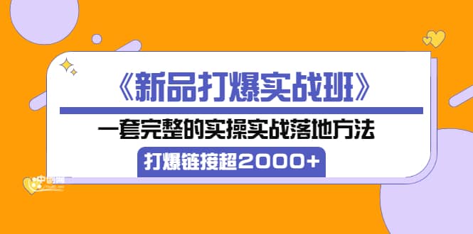 《新品打爆实战班》一套完整的实操实战落地方法，打爆链接超2000+（38节课)-启航创业网