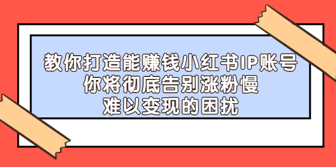 教你打造能赚钱小红书IP账号，了解透彻小红书的真正玩法-启航创业网