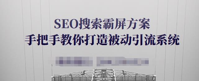 SEO搜索霸屏方案，手把手教你打造被动引流系统【视频课程】-启航创业网