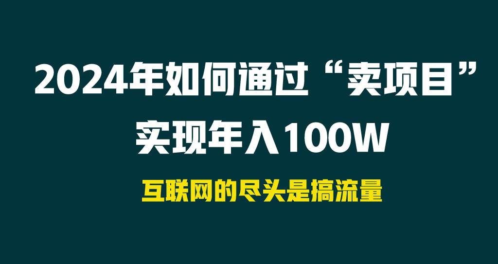 2024年如何通过“卖项目”实现年入100W-启航创业网