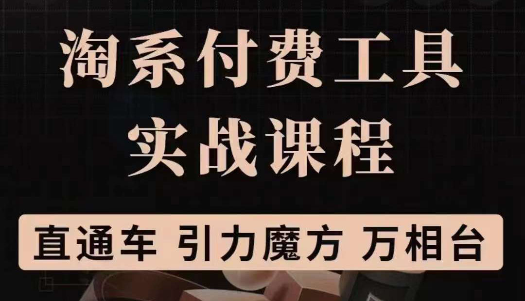 淘系付费工具实战课程【直通车、引力魔方】战略优化，实操演练（价值1299）-启航创业网