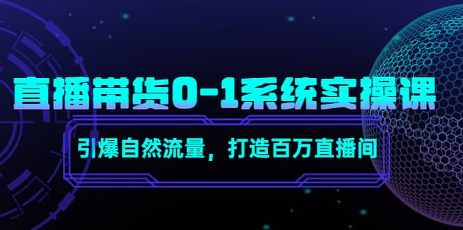 直播带货0-1系统实操课，引爆自然流量，打造百万直播间-启航创业网