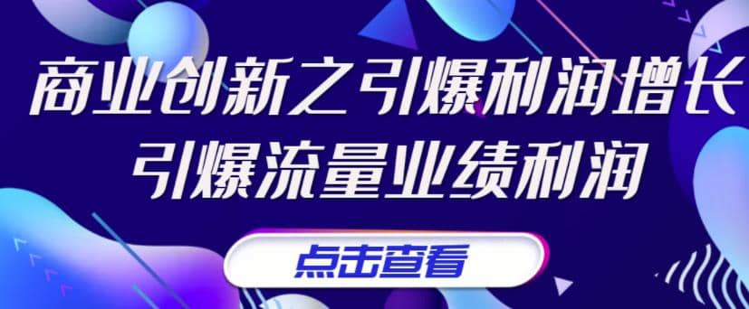 《商业创新之引爆利润增长》引爆流量业绩利润-启航创业网