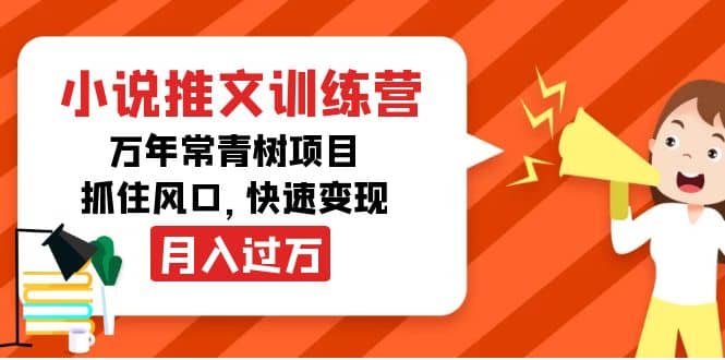 小说推文训练营，万年常青树项目，抓住风口-启航创业网