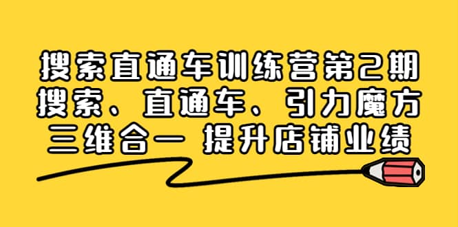 搜索直通车训练营第2期：搜索、直通车、引力魔方三维合一 提升店铺业绩-启航创业网