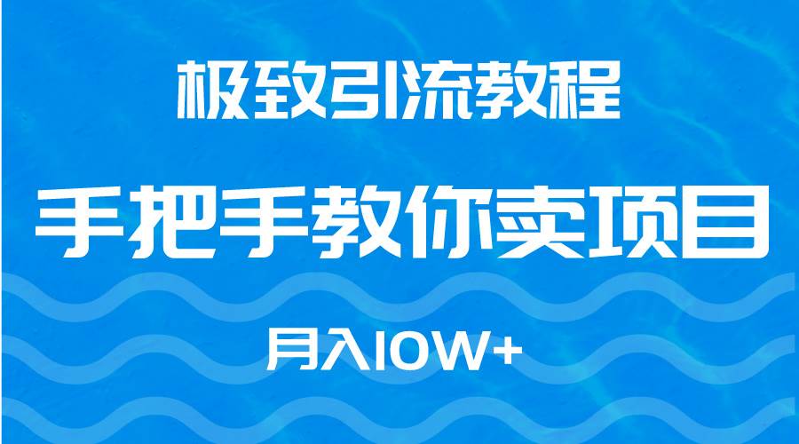 极致引流教程，手把手教你卖项目，月入10W+-启航创业网